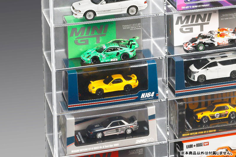 1/64スケールミニカーをパッケージごと収納可能！コレクションミニカー