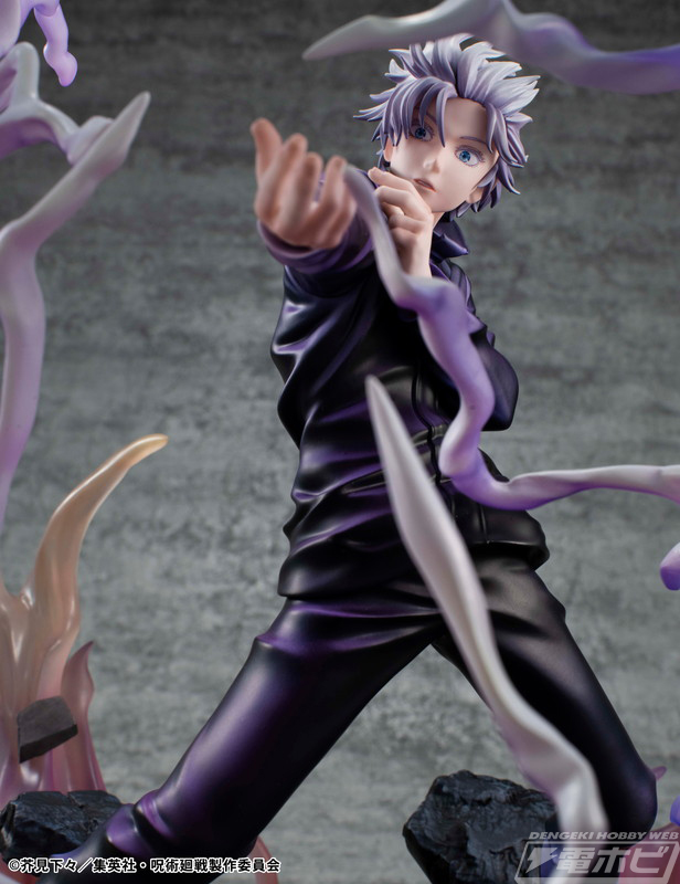 呪術廻戦』無下限呪術の秘技・虚式「茈」を放つ五条悟の姿を大