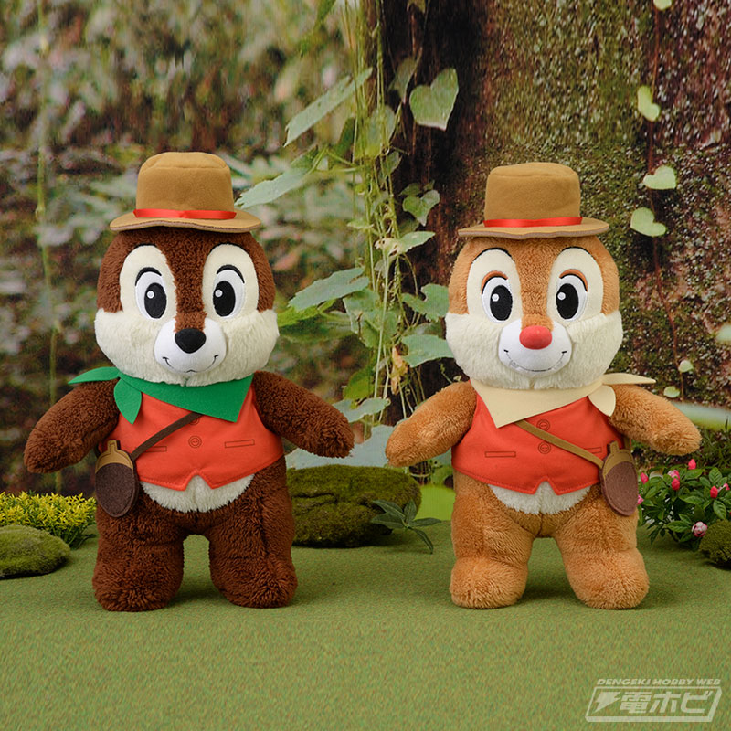 チップとデールはいつでも仲良し！冒険＆おやすみスタイルのぬいぐるみ