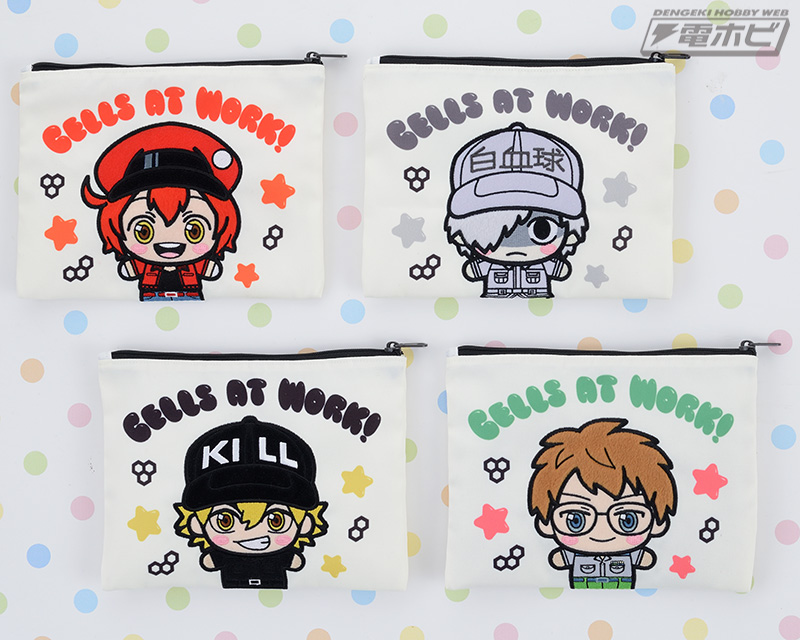はたらく細胞』のアップリケポーチがセガプライズに登場！愛くるしい4