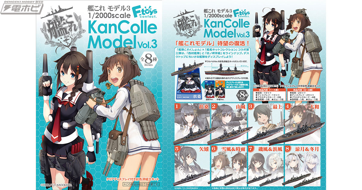 エフトイズの「艦船キットコレクション」に『艦これ』モデル待望の第3