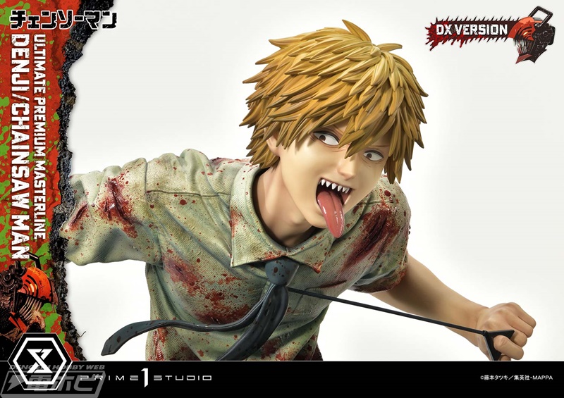 チェンソーマン』から返り血を浴びながら戦うチェンソーマンがプライム