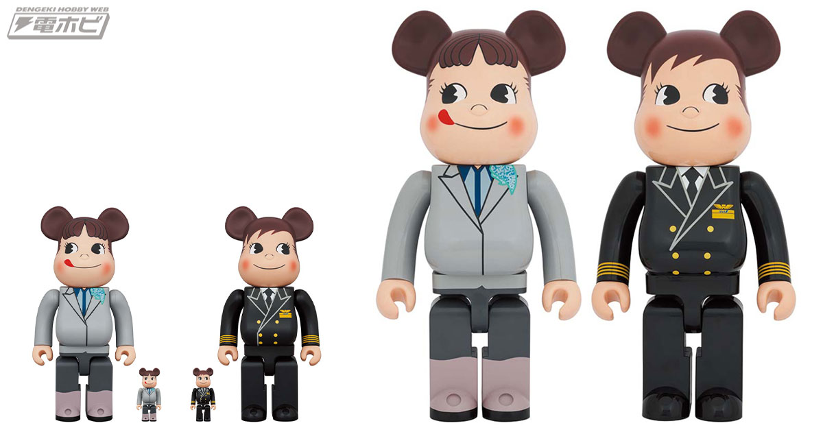 不二家 × BE＠RBRICK for ANA！機長ポコちゃんとCAペコちゃんのペア