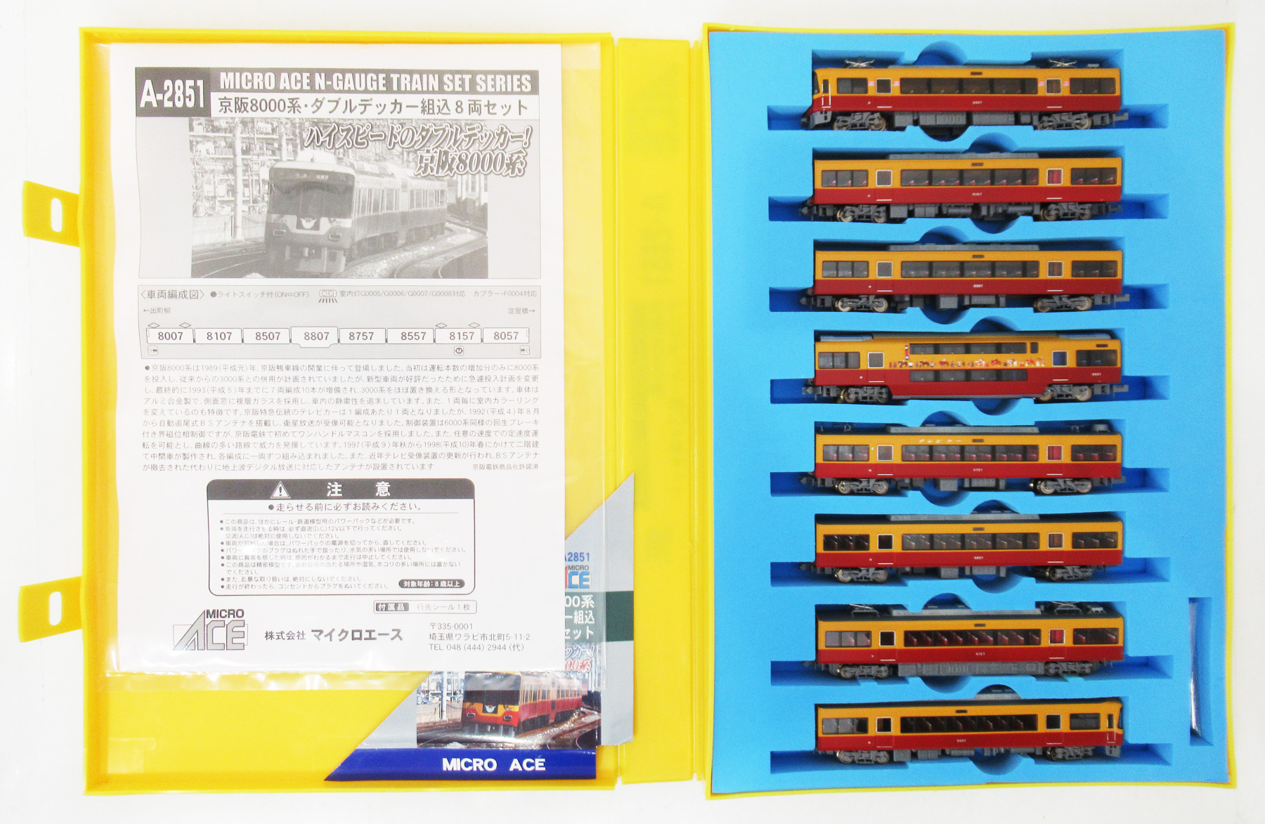 公式]鉄道模型(A2851京阪 8000系 ダブルデッカー組込 8両セット)商品