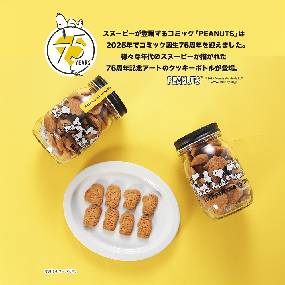 ピーナッツ75周年クッキーボトル（メープル味）| hokka/ホッカ 北陸
