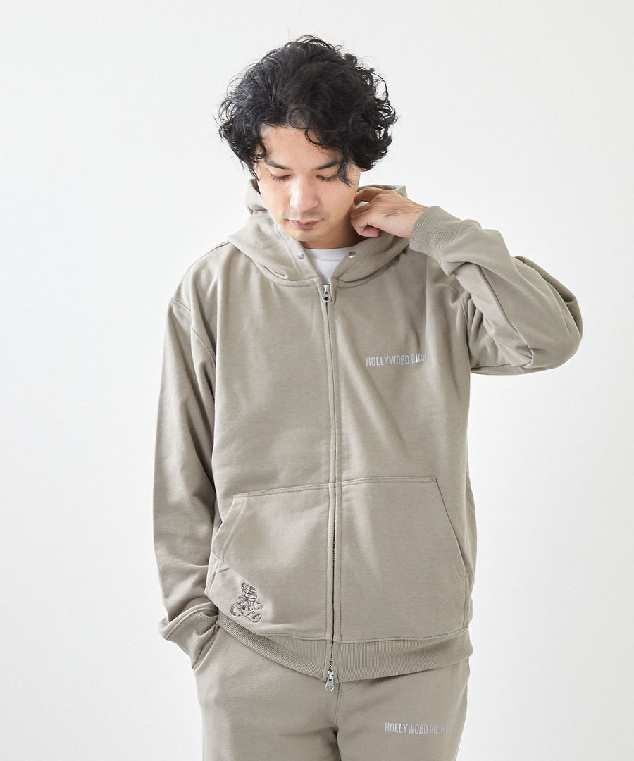 リフレクタープリントZIPパーカー / Hollywood Rich. & (ハリウッド