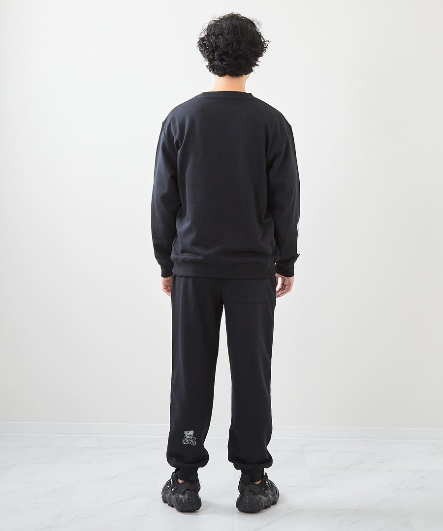 両袖パンキッシュベアプリントトレーナー / Hollywood Rich