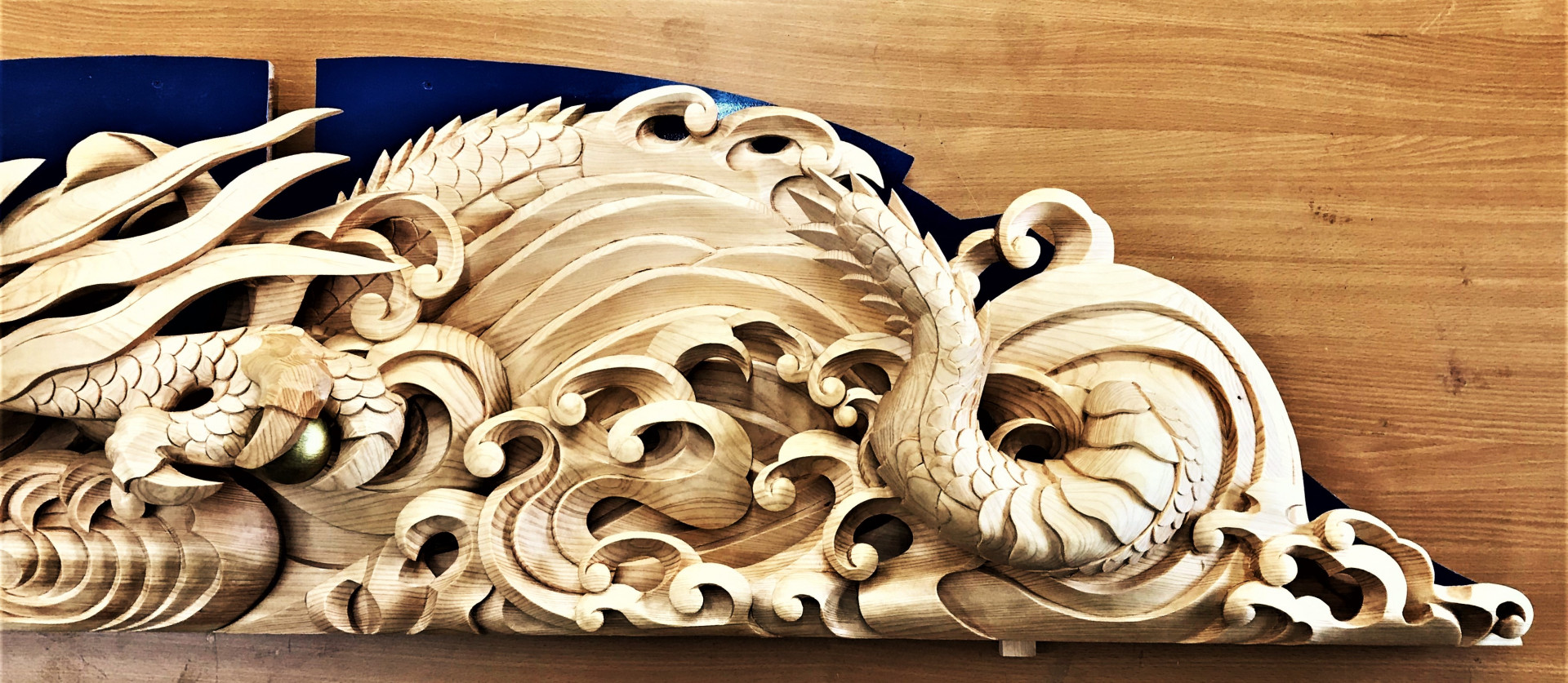 徳島県海部郡の神社のだんじりに取り付ける龍の彫刻です！ | 通信販売