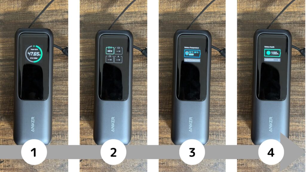 Anker Power Bank (25000mAh, Built-In & 巻取り式USB-Cケーブル)を