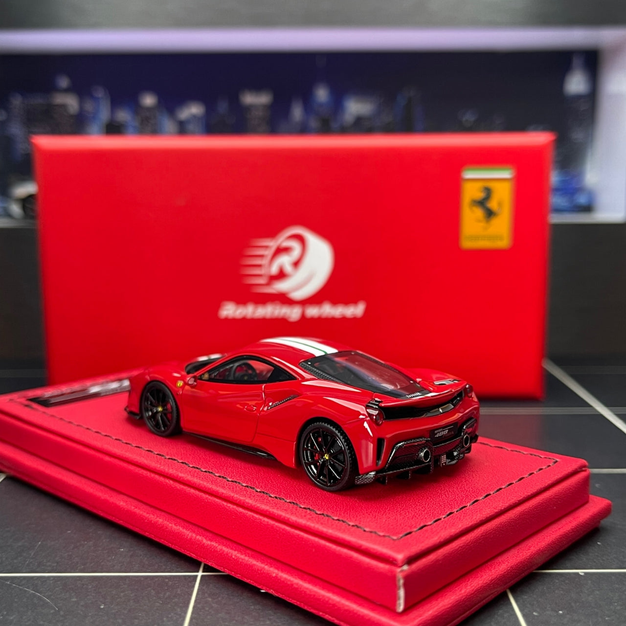 Rotating Wheel 1:64 Ferrari 488 Pista - Red – Horizon Diecast