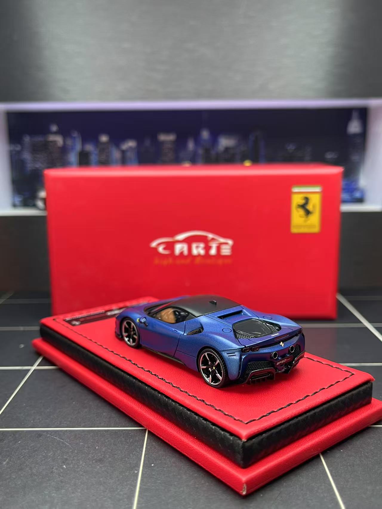 Art Model 1:64 Ferrari SF90 Blue Hardtop – Horizon Diecast