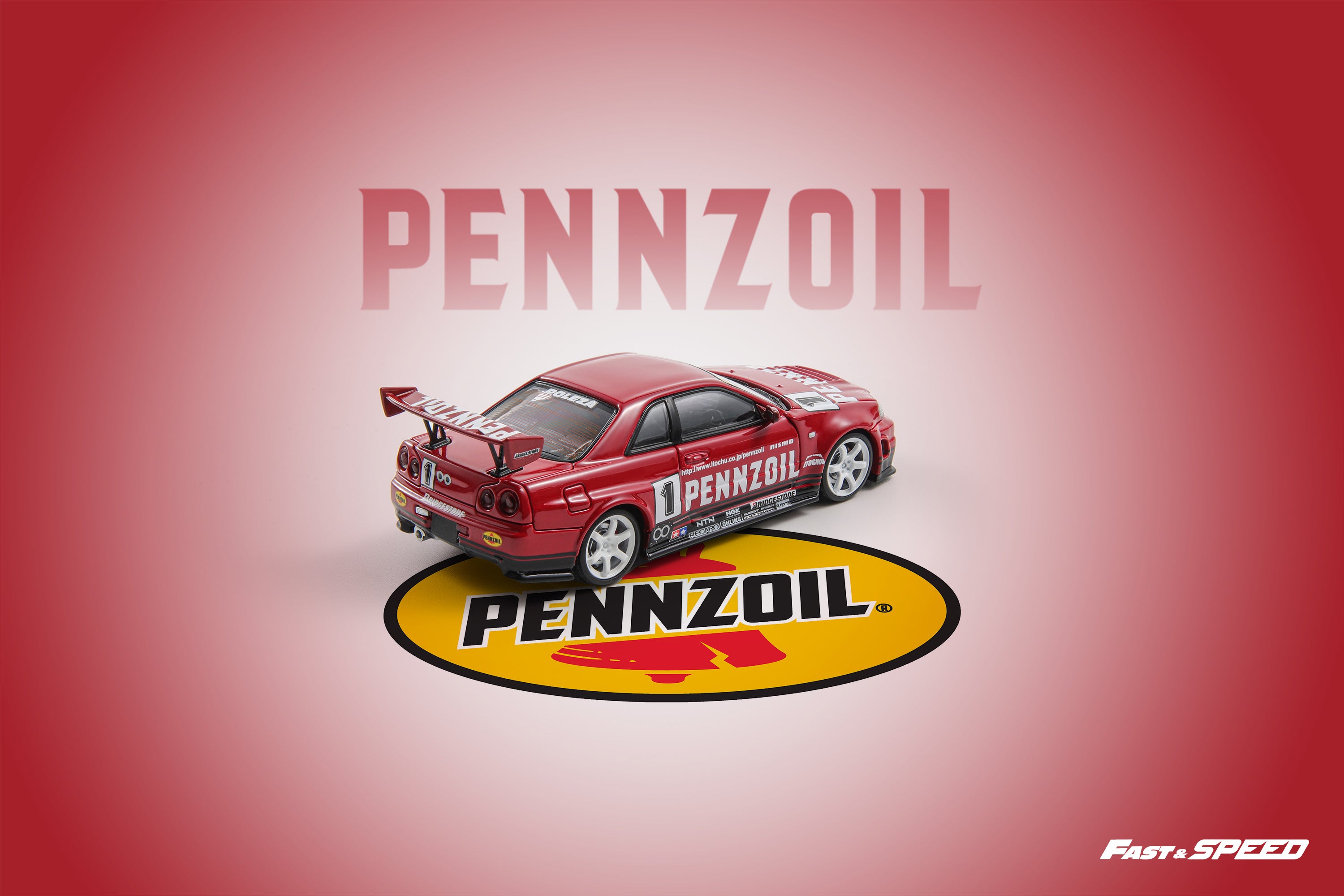 Fast Speed 1:64 Nissan Skyline GT-R R34 Nismo Z-Tune Pennzoil #1