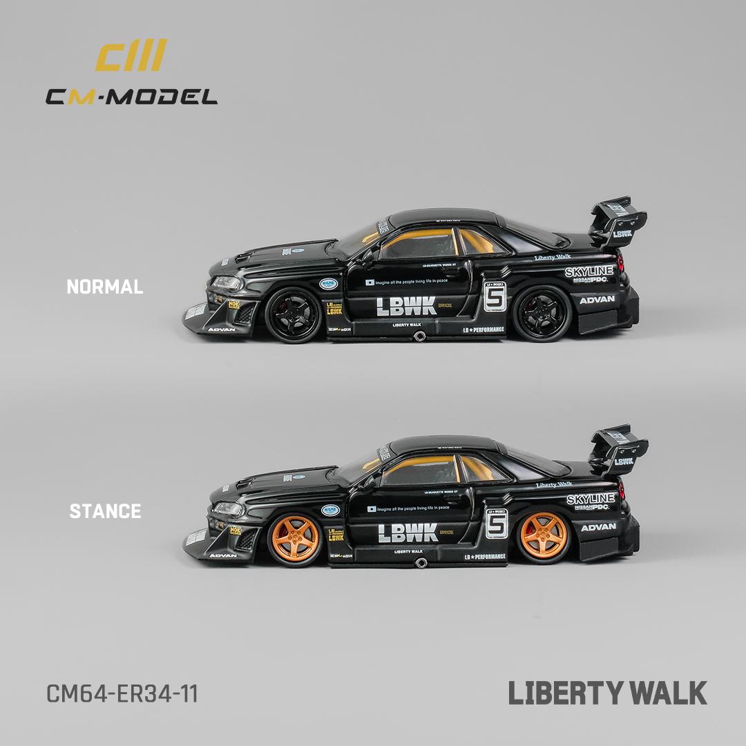 CM Model 1:64 Nissan Skyline GT-R R34 LBWK Super Silhouette ER34