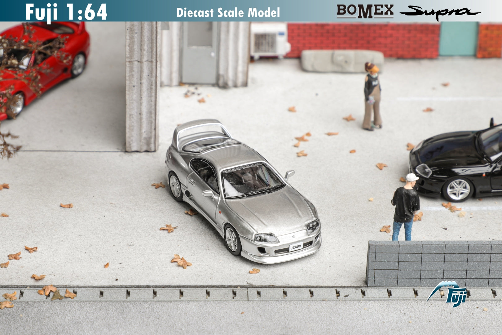 Fuji 1:64 Toyota Supra RZ Mk4 A80 (JZA80) Bomex V1 Silver