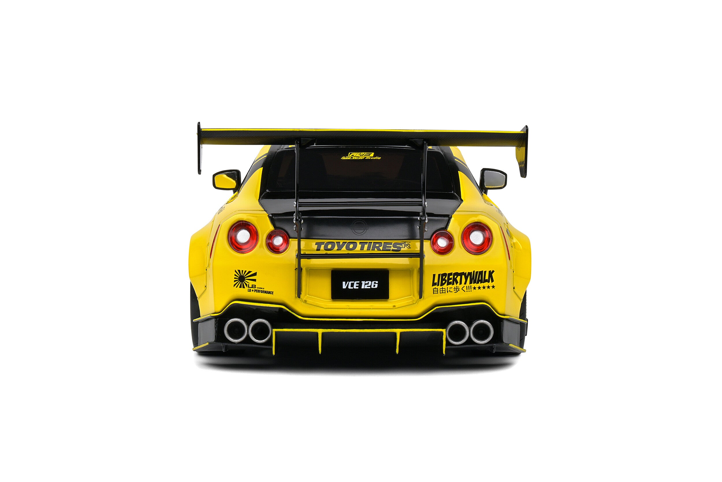 Solido 1:18 NISSAN GT-R (R35) W/ LIBERTY WALK BODY KIT 2.0 YELLOW