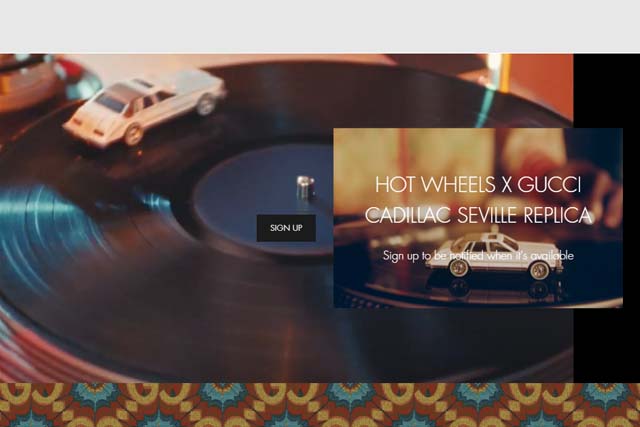 ホットウィールとグッチのコラボ版 CADILLAC SEVILLE情報！【HOT