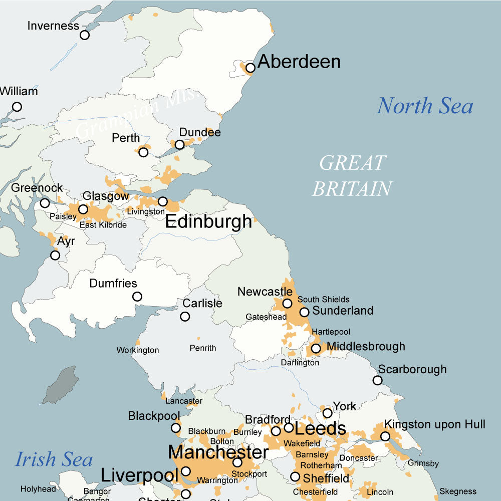 国別地図 ポスター｜イギリス 地図のポスター UK-map – Hotdogger