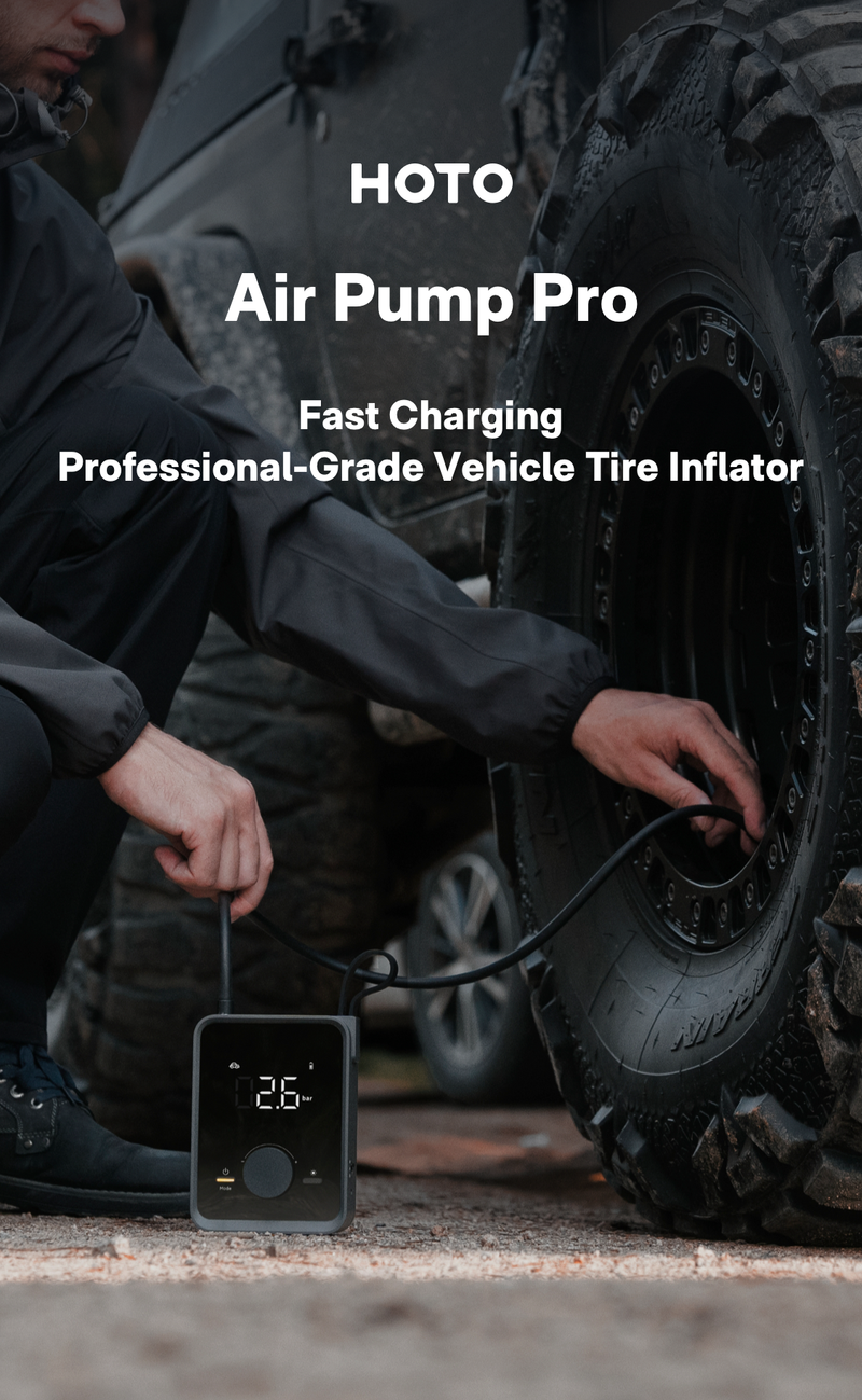 HOTO Air Pump Pro | Fast & Portable Electric Tire Inflator