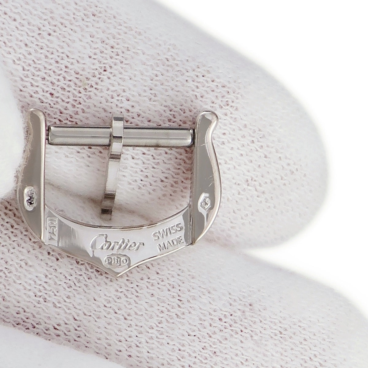 カルティエ Cartier ホワイトゴールド K18WG 腕時計パーツ 純正 尾錠