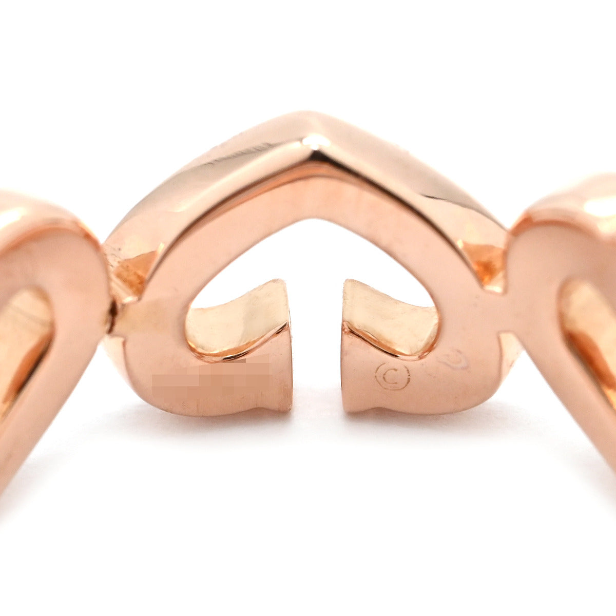 カルティエ Cartier Cハート ダイヤリング ピンクゴールド #50 リング