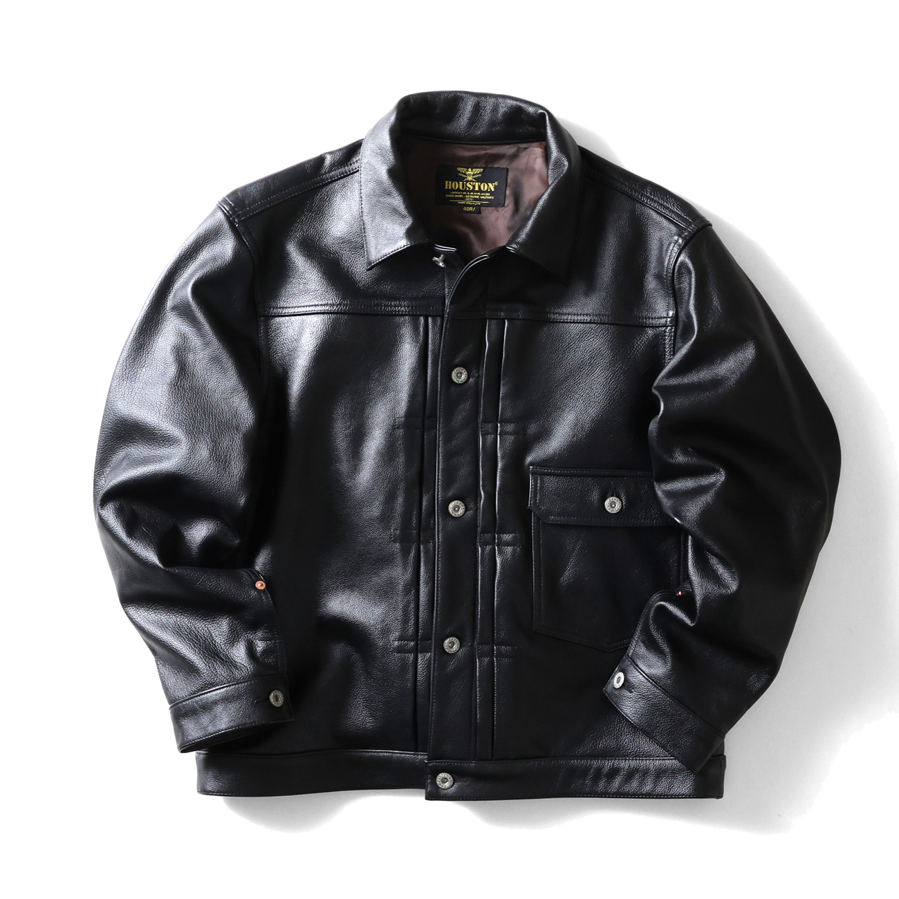 やや厚手のカウレザーを使用した、1stタイプの『トラッカージャケット