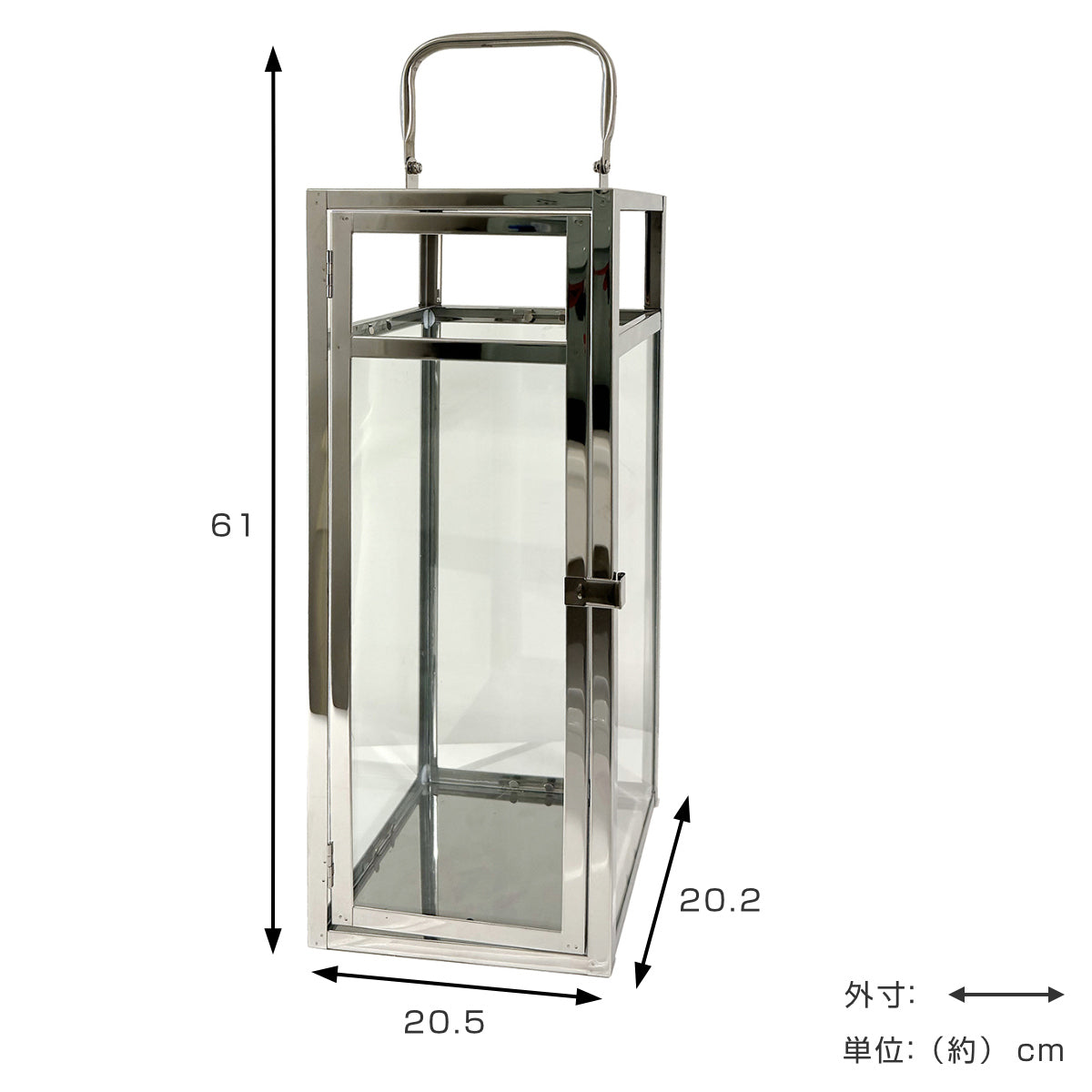 ディスプレイケース シルバーランタン L ガラス キャンドル – ハウジー