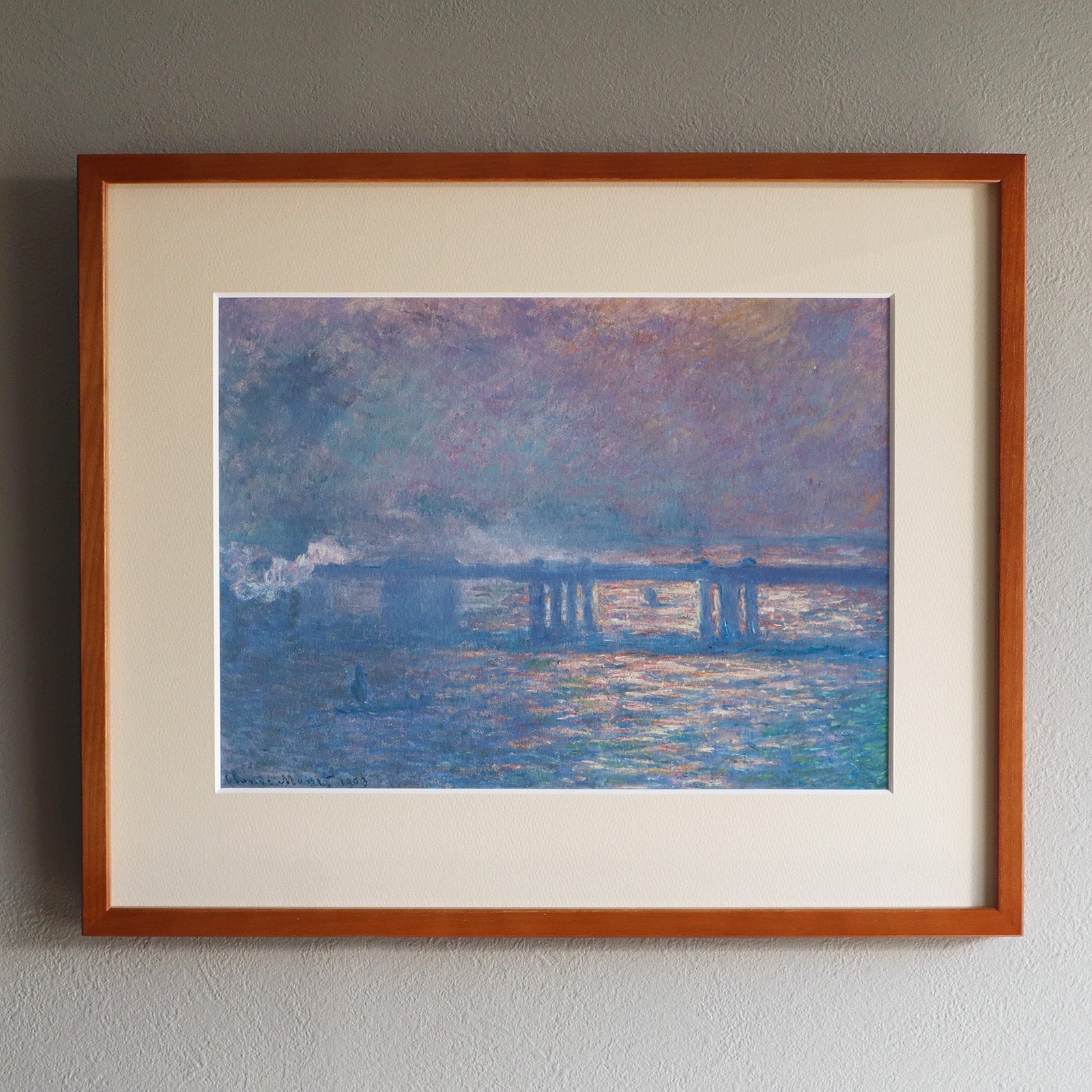 クロード・モネ 「チャーリング・クロス橋」アートポスター（フレーム