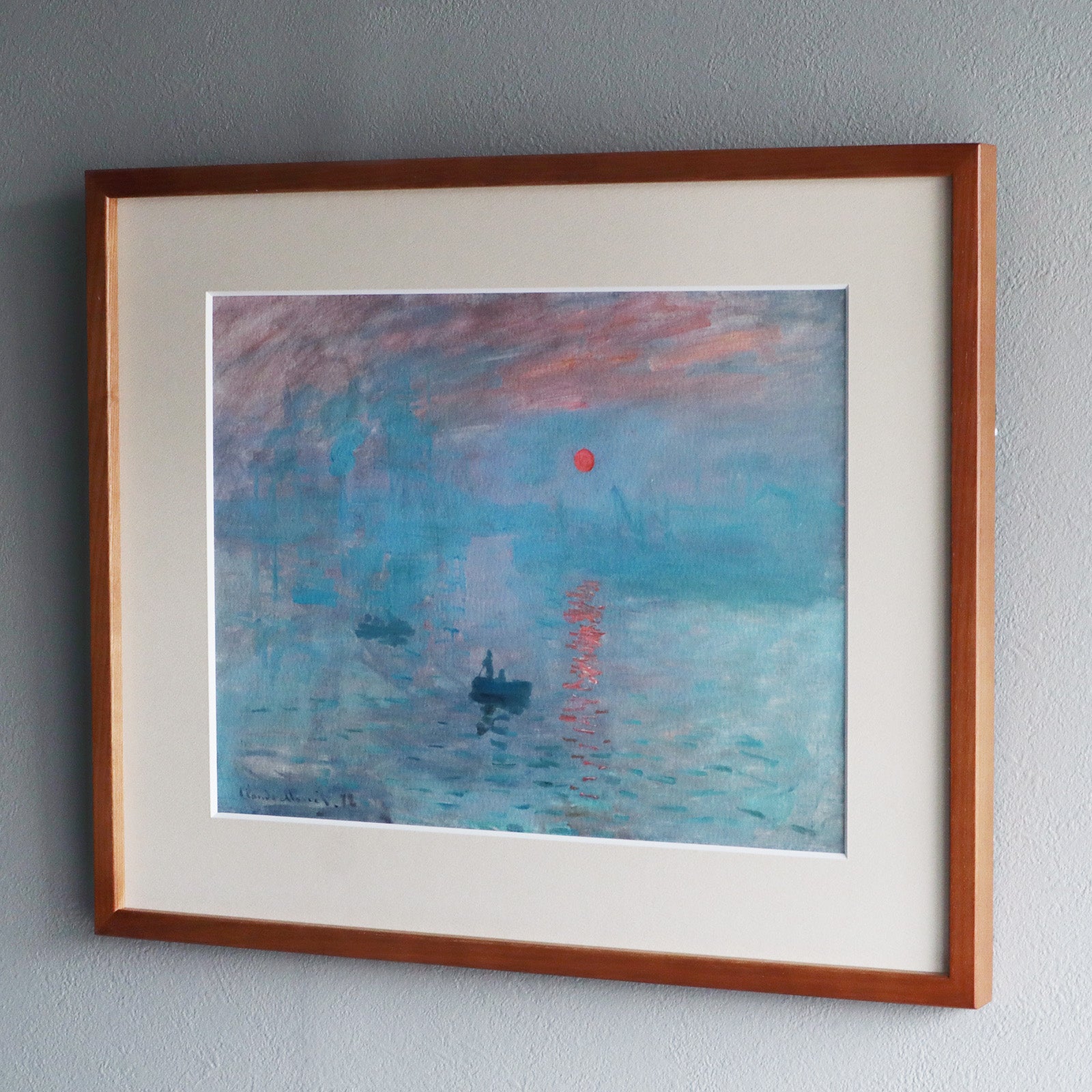 クロード・モネ 「印象・日の出」アートポスター（フレーム付き