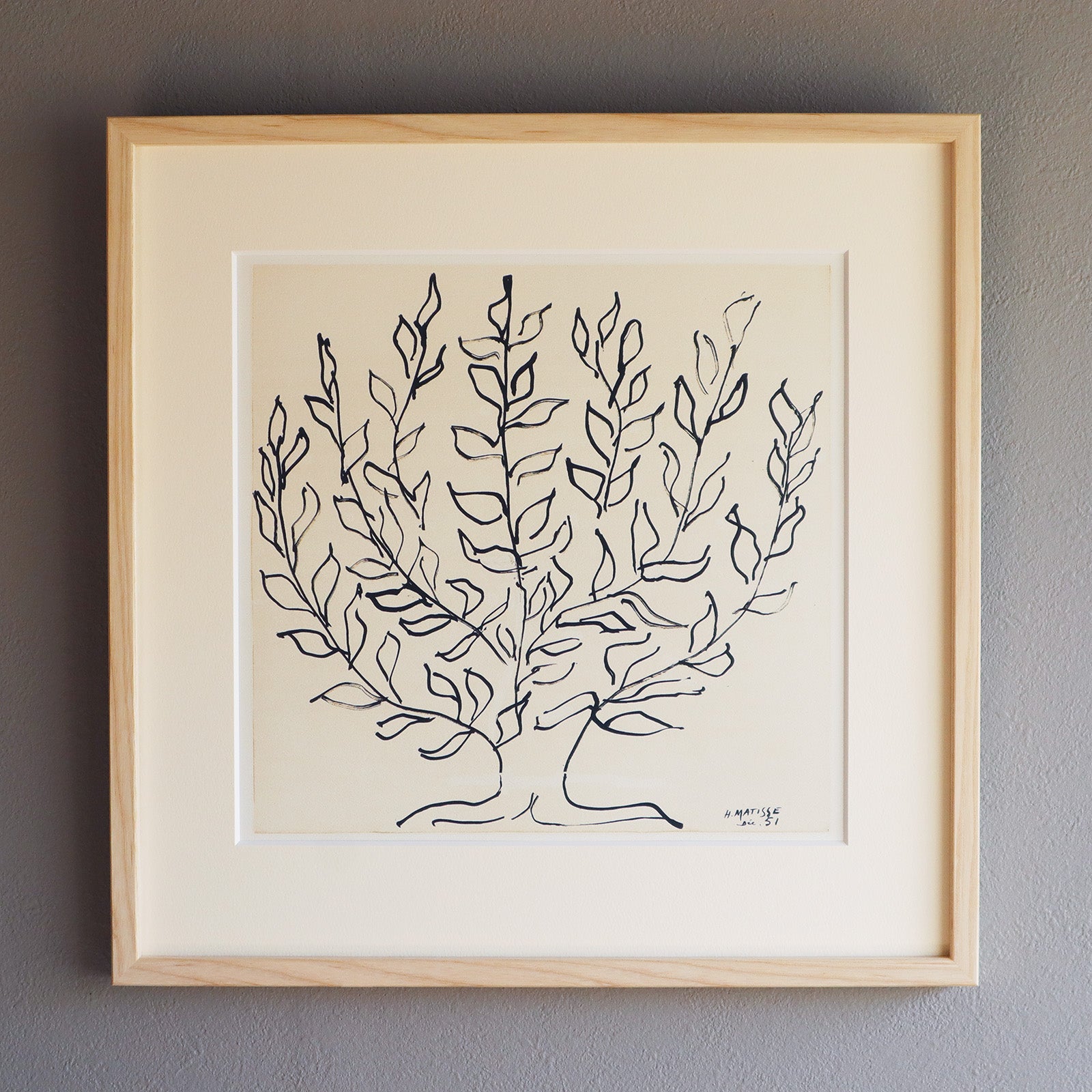 アンリ・マティス 「低木」アートポスター｜モダンインテリアに合う線