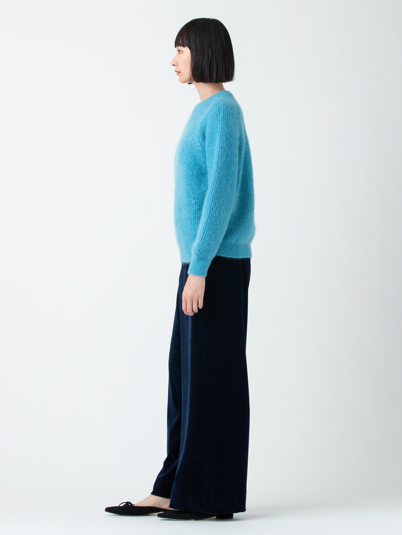 BATONER | ピュアモヘヤシグネチャークルーネックニット – H+HELIOTROPE
