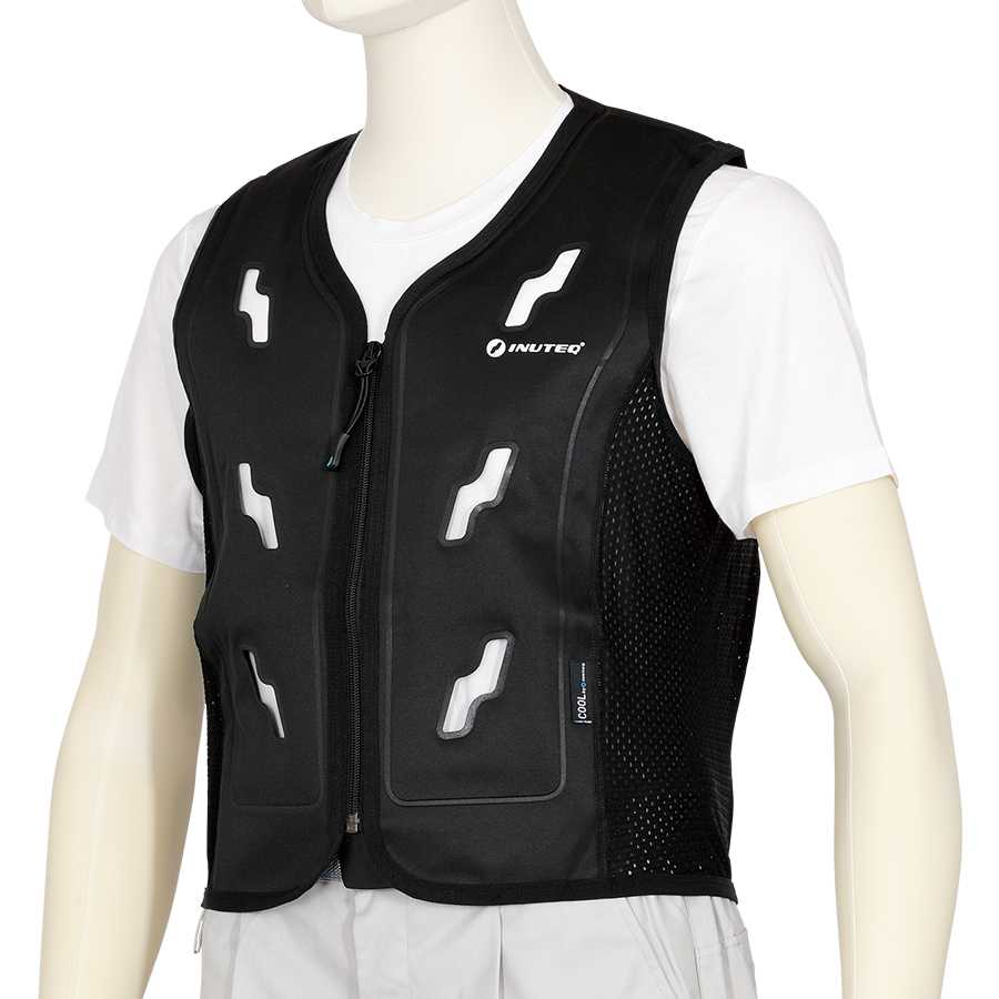 水冷クールベスト ブラック - ミドリ安全の熱中対策