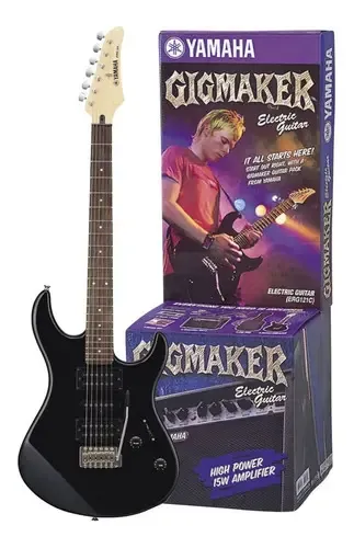 Pacote preto Yamaha Erg121, guitarra elétrica com tudo incluído