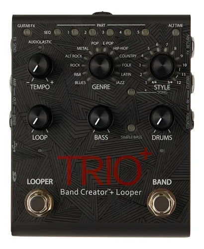 Pedal Looper Digitech Trio Plus Band Creator para Guitarra e Baixo