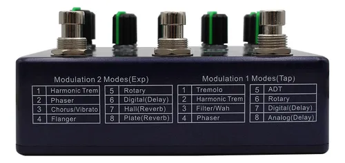 Demon Fx Dual Mod Workstation Pedalera Modulación Guitarra Negro