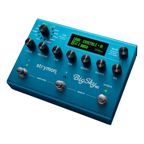 Pedal de Reverb Strymon BigSky MX Azul para Guitarra e Teclado