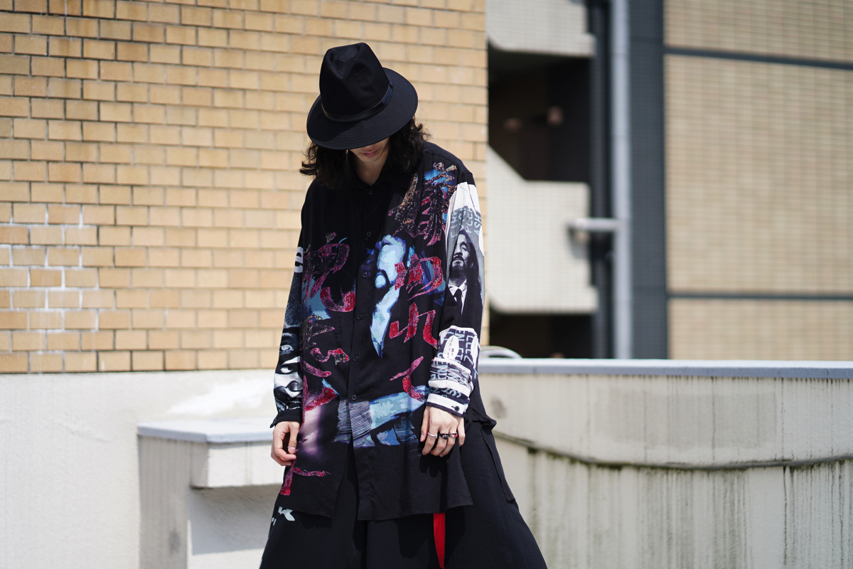 YOHJI YAMAMOTO【BLACK Scandal】Asymmetry Collar Shirt | HUES 福岡