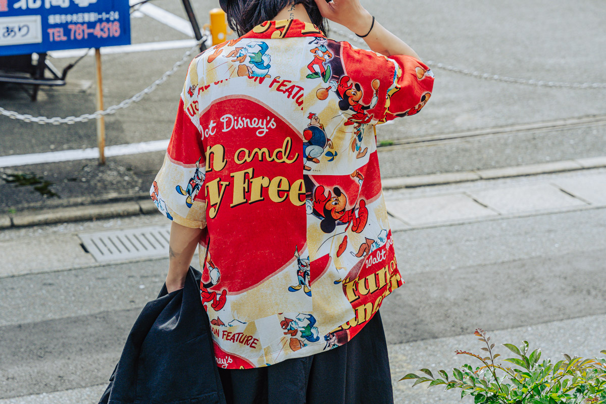 ポータークラシックのディズニーアロハシャツ & インディゴリネン