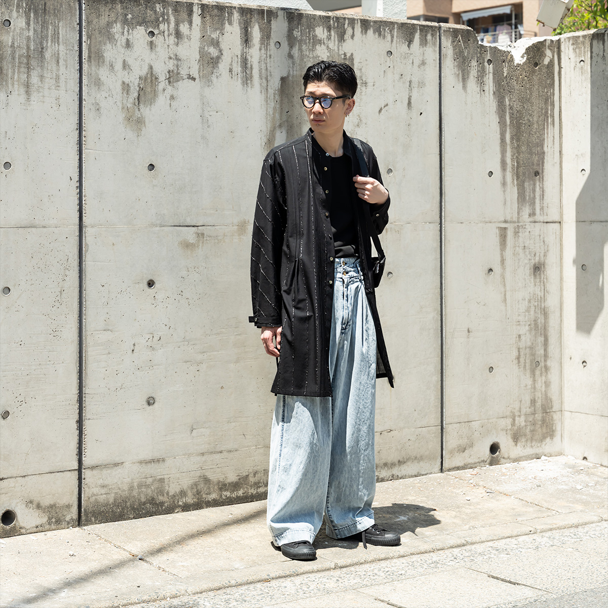 イレニサのバンドカラーロングシャツ | HUES 福岡セレクトショップ