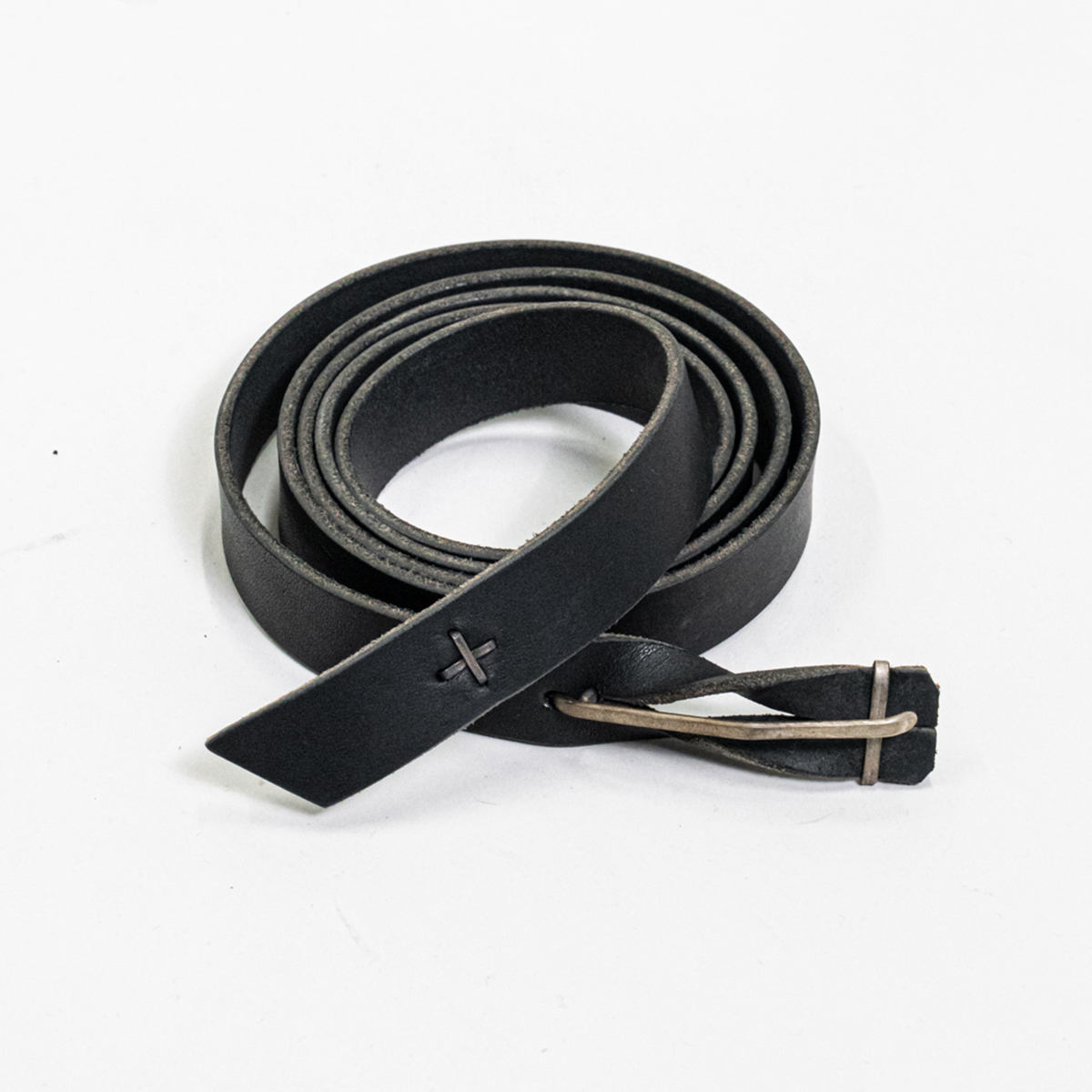 m.a+ レザーバックルスリムベルト | HUES 福岡セレクトショップ