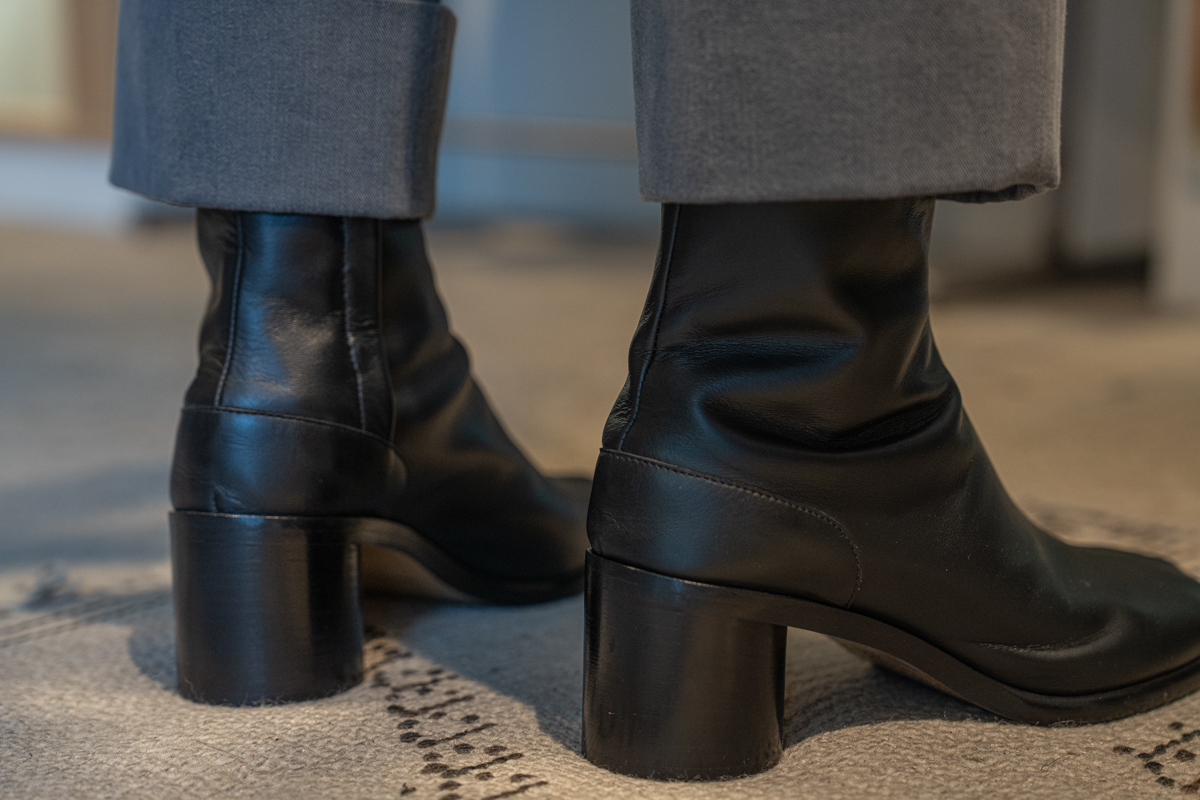 メゾンマルジェラのタビブーツ6cm ヒール | HUES 福岡セレクトショップ