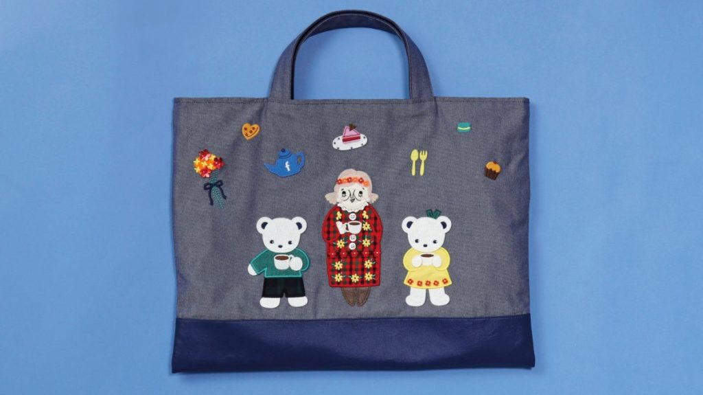 ファミリア×ミュベール コラボ限定品 デニム トートバッグ あらいぐま