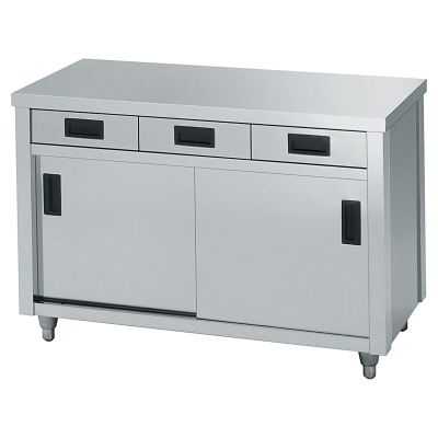 キャビネット調理台 片面引出し付引違戸 ACOシリーズ｜東製作所