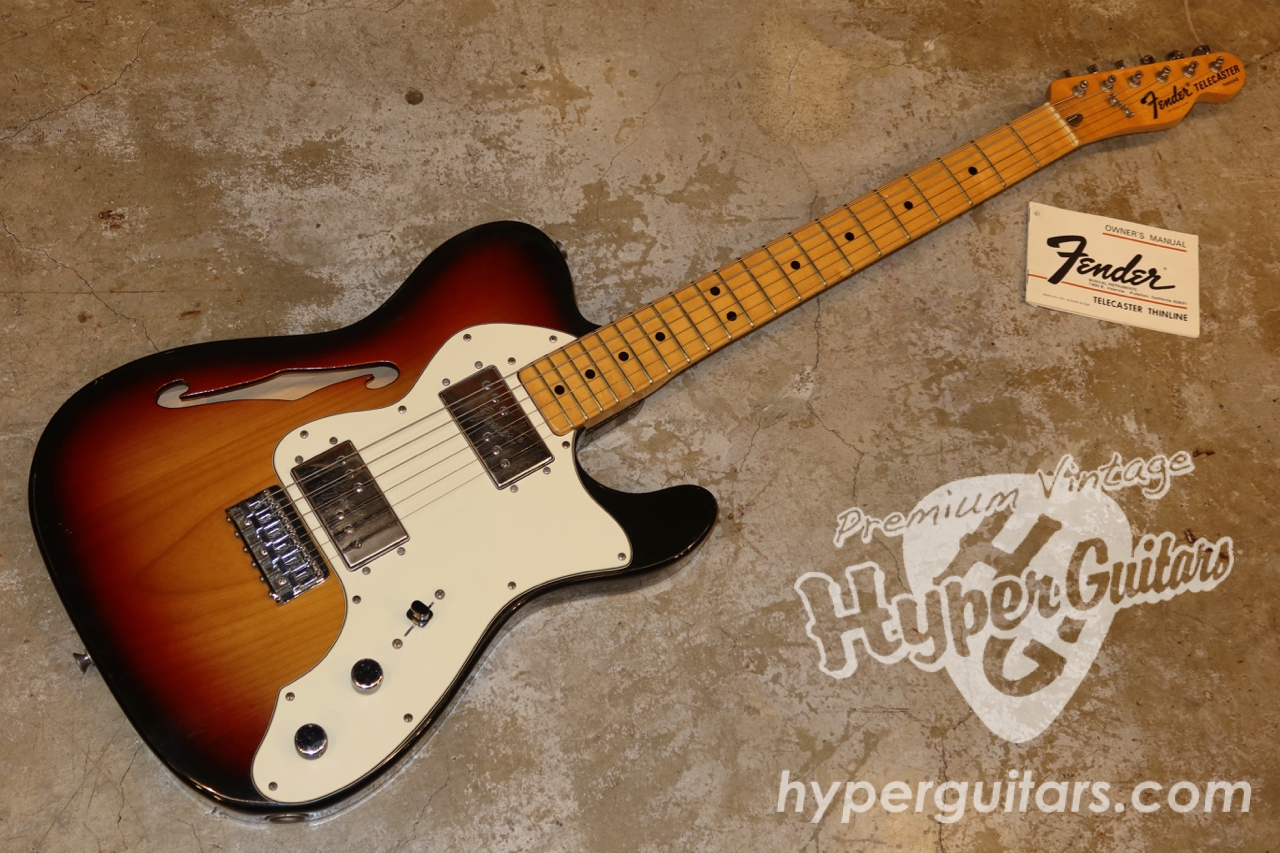 Fender '74 Telecaster Thinline - サンバースト / メイプル