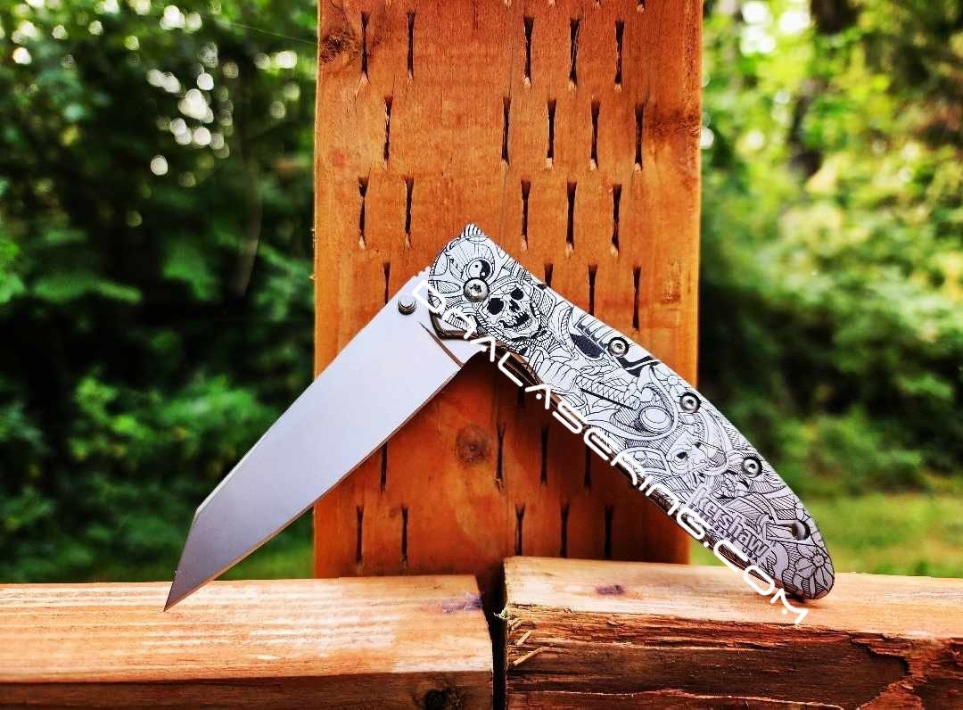 Japanese Warrior - Samurai Skull - Kershaw Random Leek Framelock