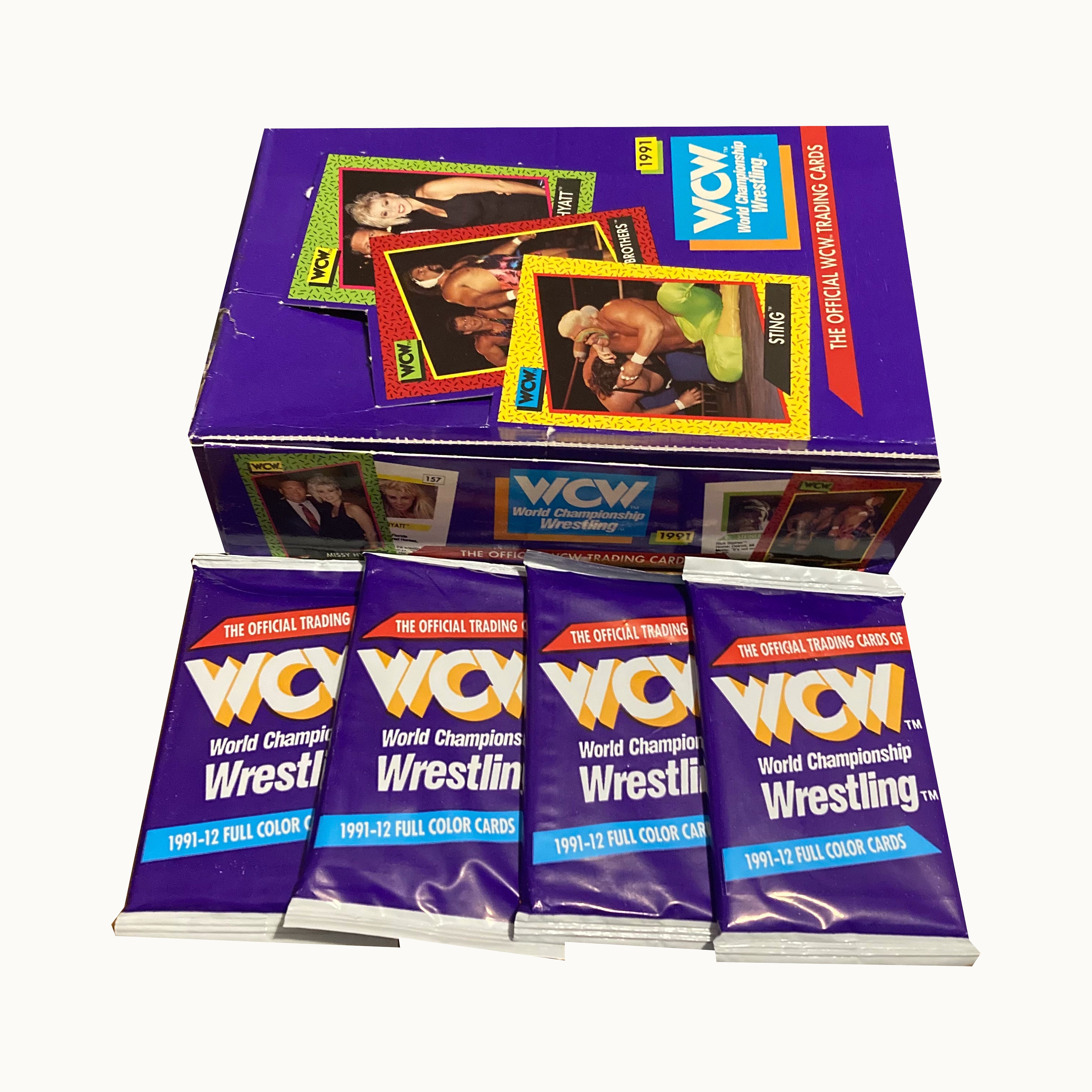 4 Packs of WCW Cards. the Official Trading Cards of World