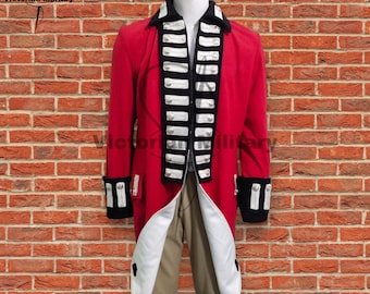 イギリス軍のレッドコート衣装：18世紀のウール製独立戦争時の制服