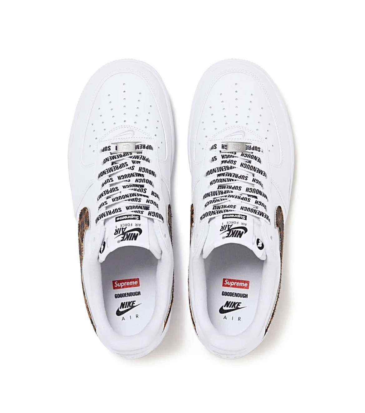 Supreme x GOODENOUGH x Nike Air Force 1 Low White Leopard IM3483
