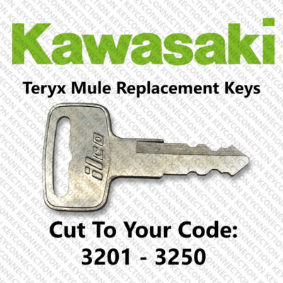 Kawasaki Teryx Mule Replacement Key Cut to Code 3201 - 3250 | eBay