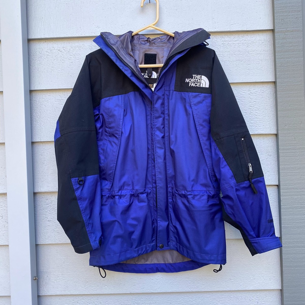 North Face Women's XS Petit Goretex Jacket Gore-Tex Aztec Blue X