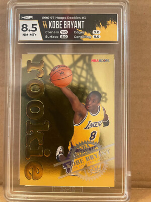 1996-97 Hoops Rookies Kobe Bryant Gold Foil #3 HGA 8.5 NM-MT+ | eBay
